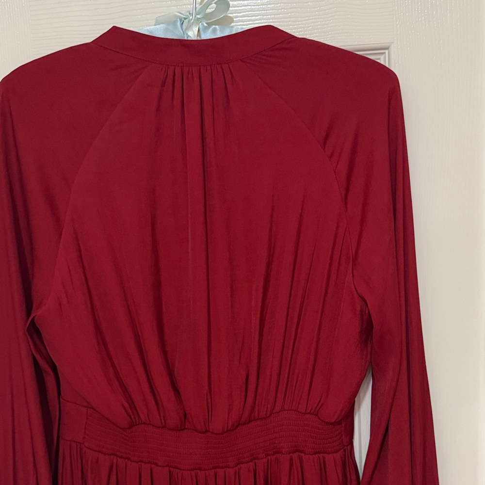 Banana Republic Deep Red Long Sleeve Dress - Picture 7 of 8